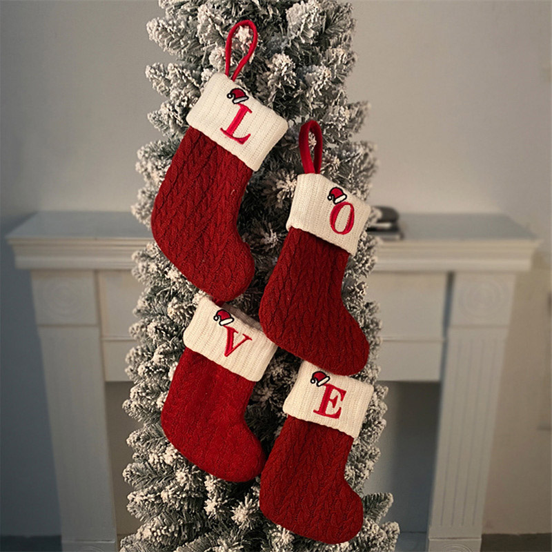 Christmas Socks Knitting Snowf - Christmas Stocking Hanging review and price