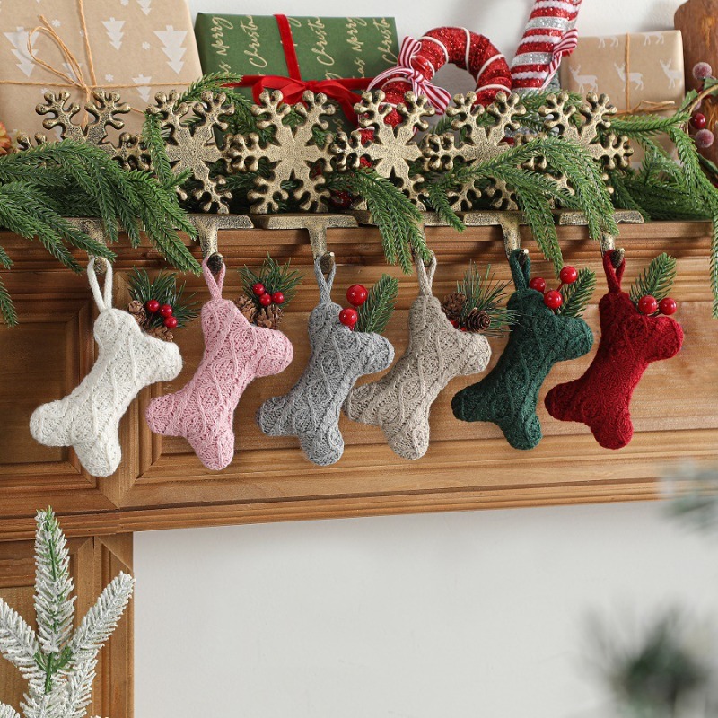 Multicolor Cable Knit Bone Sha - Christmas Stocking Hanging review and price
