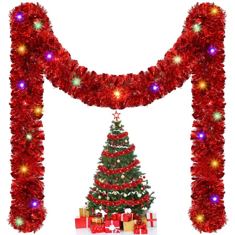 1PC 5M Christmas Tinsel Garlan - Tinsel Garland Decoration review and price