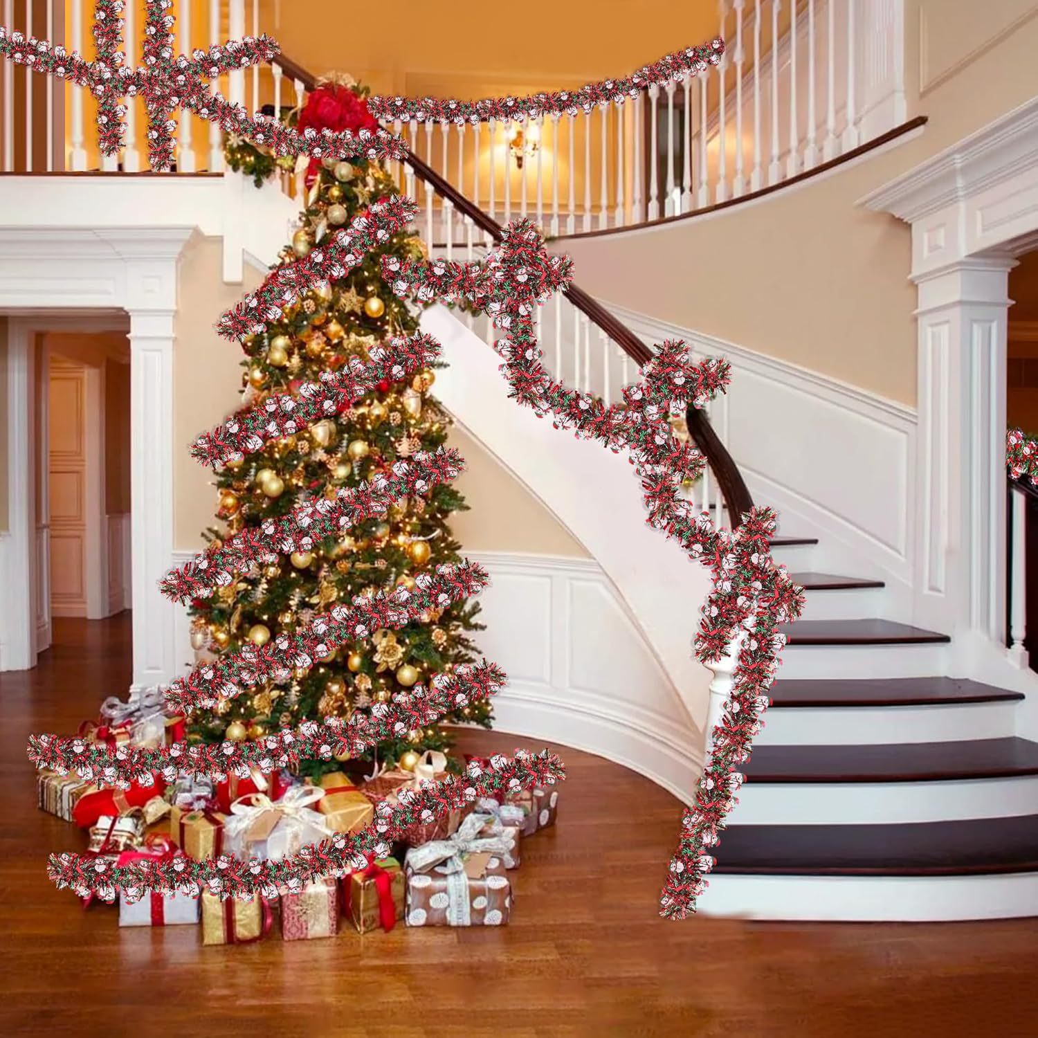 1--10PCS Festive Tinsel Garlan - Tinsel Garland Decoration review and price