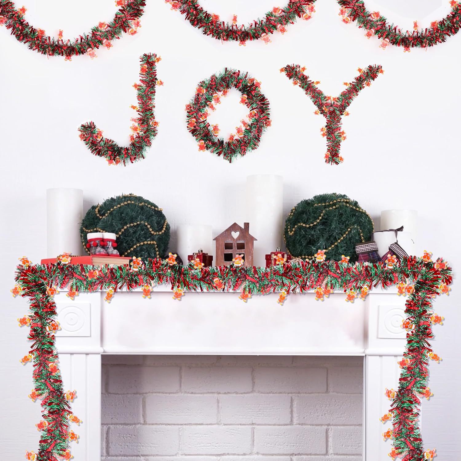 1--10PCS Festive Tinsel Garlan - Tinsel Garland Decoration review and price